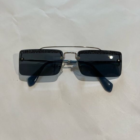 Miu Miu MU59TS Rimless Sunglasses in Blue